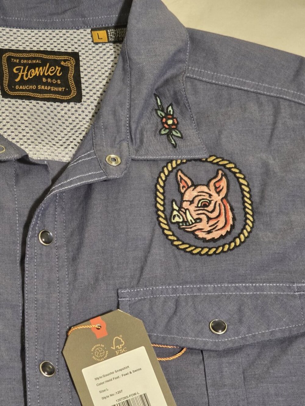 NWT Howler Bros HFTTMM Gaucho Snapshirt (L) - Picture 4 of 6